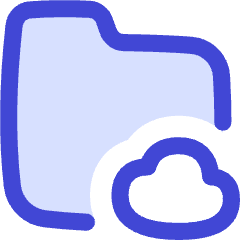 Document Folder Cloud Online Backup Icon from Flex Duo Set
