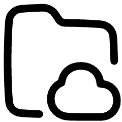 Document Folder Cloud Online Backup Icon from Plump Line Set