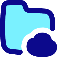 Document Folder Cloud Online Backup Icon from Flex Pop Set