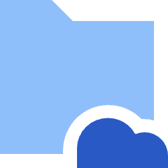 Document Folder Cloud Online Backup Icon from Sharp Flat Set