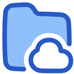 Document Folder Cloud Online Backup Icon from Plump Duo Set