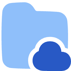 Document Folder Cloud Online Backup Icon from Plump Flat Set