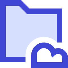 Document Folder Cloud Online Backup Icon from Sharp Duo Set