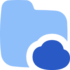 Document Folder Cloud Online Backup Icon from Flex Flat Set