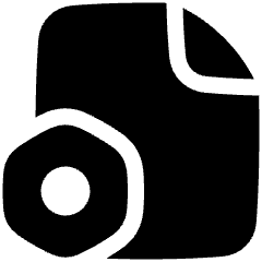 Document Setting Bolt Nut Icon from Plump Solid Set