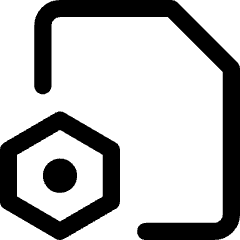 Document Setting Bolt Nut Icon from Core Line Set