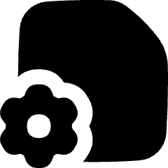 Document Setting Gear Icon from Flex Solid Set