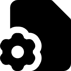 Document Setting Gear Icon from Core Solid Set