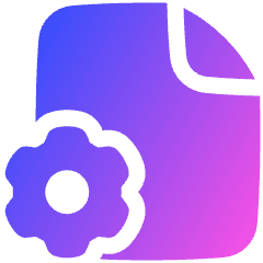 Document Setting Icon from Plump Gradient Set