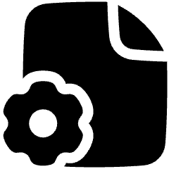Document Setting Icon from Plump Solid Set
