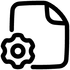 Document Setting Icon from Plump Line Set