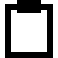 Empty Clipboard Icon from Sharp Remix Set