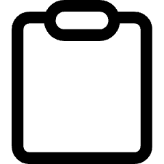 Empty Clipboard Icon from Core Line Set