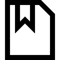 File Bookmark Icon from Sharp Line Set