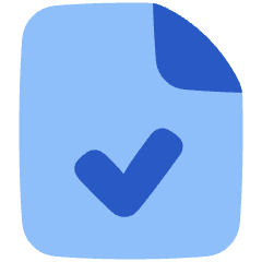 File Check Icon from Plump Flat Set