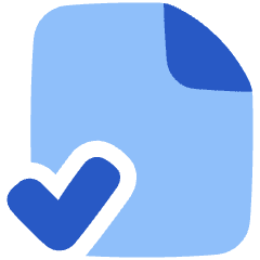 File Check Alternate Icon from Plump Flat Set