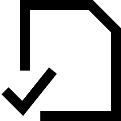 File Check Alternate Icon from Sharp Line Set