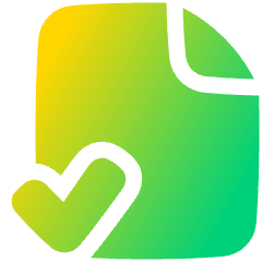 File Check Alternate Icon from Plump Gradient Set