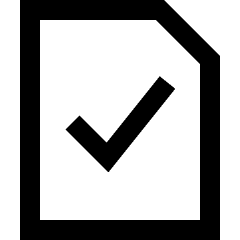 File Check Icon from Sharp Line Set