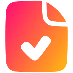 File Check Icon from Plump Gradient Set