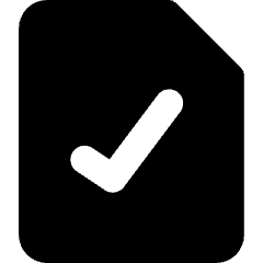 File Check Icon from Core Solid Set