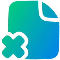 File Delete Alternate Icon from Plump Gradient Set