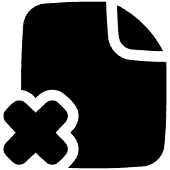 File Delete Alternate Icon from Plump Solid Set