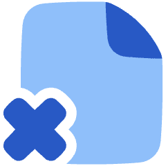 File Delete Alternate Icon from Plump Flat Set