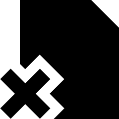 File Delete Alternate Icon from Sharp Solid Set