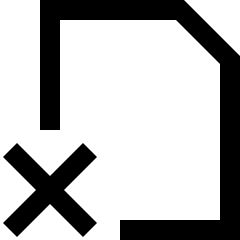 File Delete Alternate Icon from Sharp Line Set