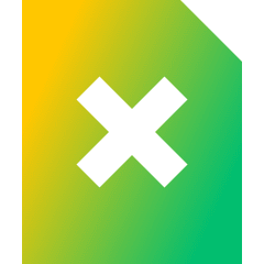 File Delete Icon from Sharp Gradient Set