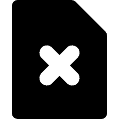 File Delete Icon from Micro Solid Set
