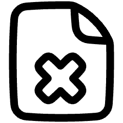 File Delete Icon from Plump Line Set