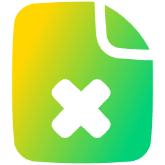 File Delete Icon from Plump Gradient Set
