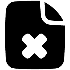 File Delete Icon from Plump Solid Set