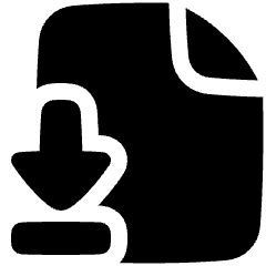 File Document Download Save Icon from Plump Solid Set