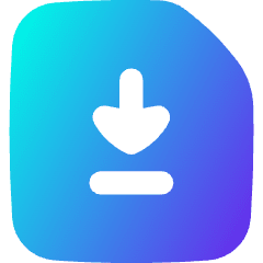File Document Download Save Icon from Flex Gradient Set