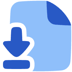 File Document Download Save Icon from Plump Flat Set