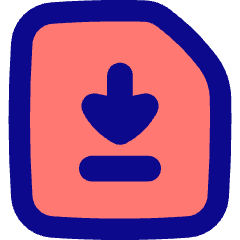 File Document Download Save Icon from Flex Pop Set