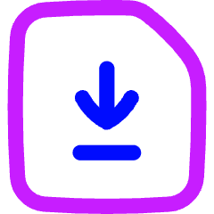 File Document Download Save Icon from Flex Neon Set