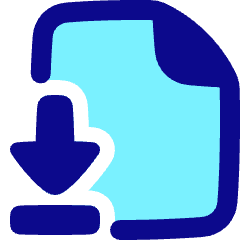 File Document Download Save Icon from Plump Pop Set