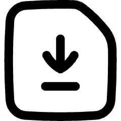 File Document Download Save Icon from Flex Line Set