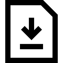 File Document Download Save Icon from Sharp Line Set