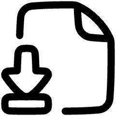 File Document Download Save Icon from Plump Line Set