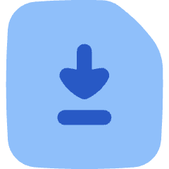 File Document Download Save Icon from Flex Flat Set