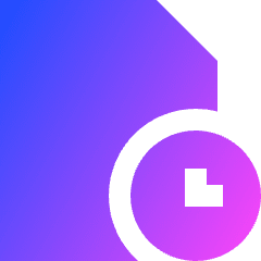 File Document Edit History Icon from Sharp Gradient Set