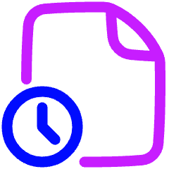 File Document Edit History Icon from Plump Neon Set