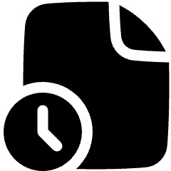 File Document Edit History Icon from Plump Solid Set