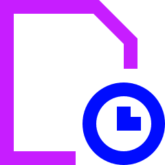 File Document Edit History Icon from Sharp Neon Set