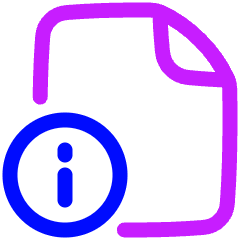 File Document Info Quick Reference Icon from Plump Neon Set